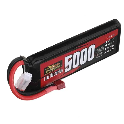 ZOP Power 7.4V 5000mAh 120C 2S LiPo Battery T Plug for RC Car