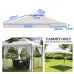 Canopy UV-Resistant Sunshade Cover For Suntime Polenza Patio Gazebo Sunshade Net