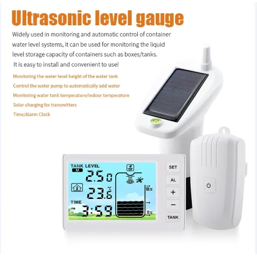 Ultrasonic Level Sensor Ultrasonic Water Tank Liquid Depth Level Meter Sensor Liquid Level Sensor with Temperature Display Water Level Gauge Automatic Water Addition