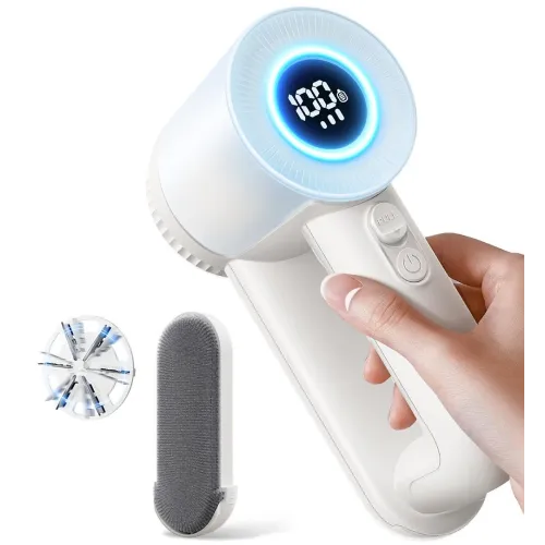 Tevorex Rechargeable Fabric Shaver, 2 in 1 Electric Lint Remover with Lint Brush, Fuzz Lint Shaver, Sweater Shaver to Remove Pilling, 3-Speeds Lint Shaver Fabric Defuzzer for Clothes, Furniture