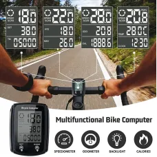 CanssesCNBicycle Speedometer Wired Touchscreen Waterproof 80g LightweightBike Computer Backlit for Day/Night Cycling