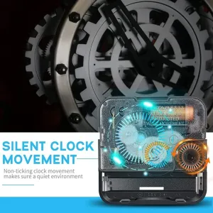 10 Inch Classic Quartz Decorative Clock No Ticking Silent Wall Clock Easy to Read Suitable for Room/Home/Kitchen/Bedroom