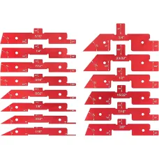 14pcs Woodworking Setup Blocks Adjustable Height Gauge for Router Table Saw Angle Measurement