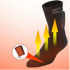 Winter Electric Heating Socks 5V Rechargeable Adjustable Temperature Warm Socks Foot Warmer Unisex Socks for Camping Hiking Skiing