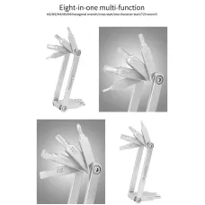 TOOPRMountain Bike Repair Tool Kit Multifunctional Bicycle Repair Disassembly Kit Hexagonal Screwdriver Wrench