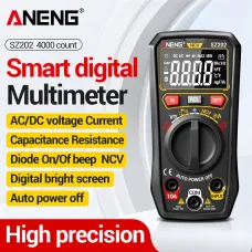 ANENG SZ202 Smart Digital Multimeter 4000 Counts Auto Range AC DC Voltage Current Resistance Capacitance NCV Detection Data Retention Auto Power Off Bright Screen