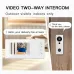 WF006-KP2 Video Doorbell 4.3 Inch IPS Screen Two Way Intercom Night Vision Wireless Installation Secure Connection Long Range Visual Doorbell