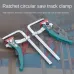 2PCS Aluminum Alloy Quick Ratcheting Table Clamp Rail Clamp for MFT Table and Guide Rail System 60mm Throat Depth 120-300mm Clamping Range for Festool Makita DeWalt Guide Rail