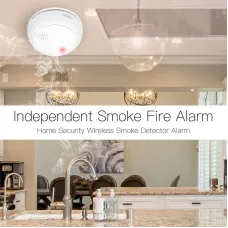MOES Tuya ZigBe Smart Wireless Smoke Detector Fire 85dB Sound Alarm Siren Sensor Smart Safety Protection Home Kitchen Fire App Alert
