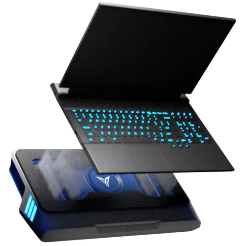 Flydigi BS1 Supercharged Cooling Fan Wind-Pressure Closed-Loop Turbo-Fan Dual Noise Reduction Intelligent Temperature Control 3-Angle Adjustable RGB Laptop Cooling Stand Low Noise Wide Compatibility