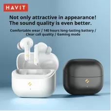 Havit TW982 TWS Earbuds bluetooth Earphone 13mm Magnet Dynamic Unit HiFi Stereo AI-ENC Call Noise Cancelling 40H Playback Low Game Delay Sports Headphones