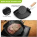 IPRee Camping Cookware Frying Pan Non-Stick Grilling Pan with Folding Handle Portable Outdoor Hiking Picnic Cooking Equipment
