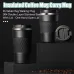 IPRee 510ml Double Stainless Steel Coffee Thermos Mug with Non-Slip Case Car Vacuum Flask Travel Insulated Bottle Coffee Cup Mug Milk Cup