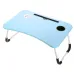 Foldable Computer Study Desk Portable Notebook Study Desk Student with Tray Fan and LED Light USB Interface for Tablet PC