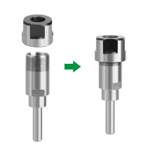 Lavie 1/4 Inch 1/2 Inch 6mm 8mm 12mm Router Collet Extension Chuck Adapter Milling Cutter Chuck Extender Rod Woodworking Milling Bits Rod Holder