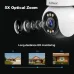 Srihome SH051 4MP HD Dual Band WiFi Security Camera 5X Optical Zoom PTZ IP Cam Auto Tracking Color Night Vision Two-way Audio IP65 Waterproof Outdoors CCTV Baby Monitor Cameras