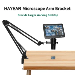 Industrial Microscope Camera Bracket Adjustable 360 Rotation Monocular Design High Quality Metal Load Capacity 3.5 IBS Compatible with 42mm and 50mm Lenses Ideal for Industrial Visual Inspection Applications