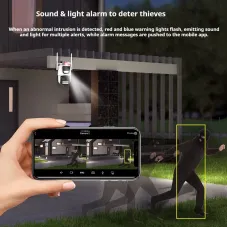 Guudgo 6MP Dual Lens Wireless Security Camera 360 Panoramic View AI Human Detect Color Night Vision Motion Alert IP66 Waterproof Surveillance Outdoors CCTV Cameras