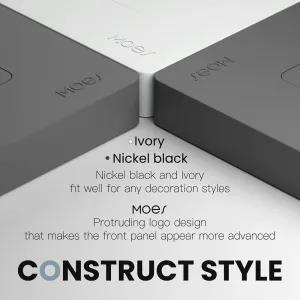 MoesHouse Tuya Smart Zigbee3.0 Push Button Switch 2Gang Remote Smart Life APP Control Timing Function Voice Control Work with Alexa Google EU Standard