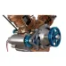 TECHING DM114 DIY Double Cylinder V2 Car Engine Model Kits All-metal Assembly Collection Decoration Science Discovery Toys