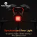 ROCKBROSmart Bicycle Brake Sensing Taillight 12 Light Modes Vibration Sync Feedback IPX6 Waterproof USB Rechargeable Safe Rear Light for MTB Road Bike Cycling