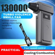 130000RPM Handheld Wireless Brushless Car Vacuum Cleaner with Suction and Blower Function Strong Air Speed Digital Display