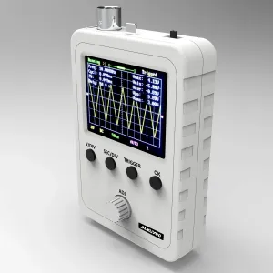 FNIRSI Q15001 Handheld Digital Oscilloscope Kit 2.4" TFT Display 5mV/div-20V/div Sensitivity Pre-Assembled with Rotary Encoder and Power Supply
