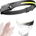 Bikight COB LEInduction Riding Headlamp 1200mAh USB Rechargeable 270 Wide Range 350LM 5 Lighting Modes LEHeadlamp Cycling Adventure Fishing Flashlight Bike Headlamp