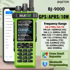 BAJETON BJ-9000 10W Walkie Talkie GPS APRS CB Radio 27MHz Professional Mobile Transceiver with Bluetooth Aviation Band Shortwave AM FM Receiver SW MW LW Radio for Car Truck