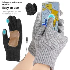 TENGOO Touchscreen USB Heated Gloves Warm Adjustable Temperature Anti-Slip Thicken Cycling Glove for Outdoor Camping Hiking