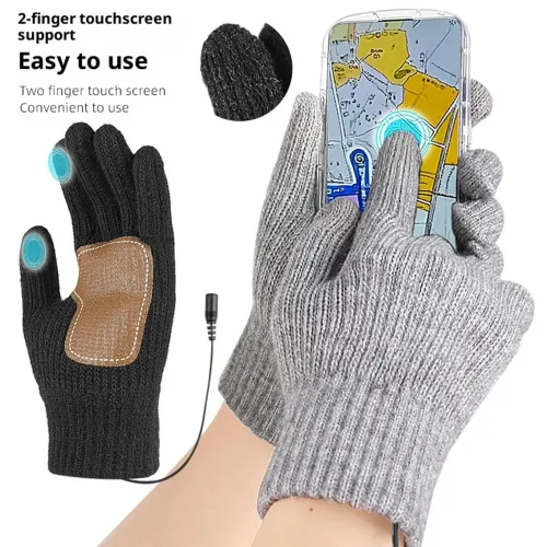 TENGOO Touchscreen USB Heated Gloves Warm Adjustable Temperature Anti-Slip Thicken Cycling Glove for Outdoor Camping Hiking