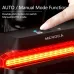 MEROCA Super V Smart Brake Sensing Bike Taillight 500mAh Battery 6 Lighting Modes IPX5 Waterproof Type-Rechargeable Bicycle Rear Light