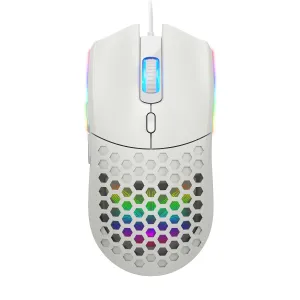 HXSJ S500 Wired Gaming Mouse Hollow Design 6400DPI RGB Backlight 6-Keys Ergonomics PC Office Computer Gamer Mice