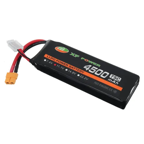 XF POWER 11.1V 4500mAh 75C 3S LiPo Battery XT60 Plug for RC Car