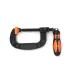 Heavy-Duty G-clamp C-Shaped Clip Swivel Jaw Pad Design and Easy Adjustment Feature for Optimal Clamping and Comfortable Handling