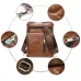 Ekphero Men Vintage Genuine Leather Shoulder Bag Small Messenger Bags Large Capacity Business Casual Crossbody Bag