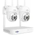 Hiseeu WK-2HD205 2 Cameras 5MP WiFi CCTV PTZ Camera Security System Kit 10CH NVR Recorder AI Motion Tracking IP Camera Set Video Surveillance System EU Plug