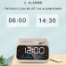 Multi-Functional LED Voice Control Clock Hygrometer FM Radio Dual Alarms Adjustable Brightness Temperature Humidity Display USB Charging