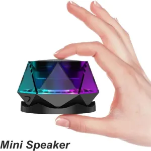 HS-001Y Mini Magnetic Base bluetooth Speaker Portable Subwoofer Speaker Stereo Sound RGB Light TWS Hands-free Call Phone Stand Outdoor Wireless Magnetic Speakers for Bicycle Car Dashboard Bus