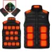 TENGOO 28 Zones Electric Heating Vest USB/DCharging Warm Heated Sleeveless Clothing for Men Women Winter Outdoor