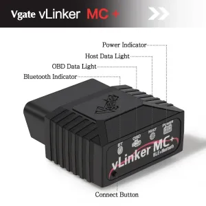 Vgate VLinker MC / MC+ Bluetooth BT3.0 / BT4.0 OBD2 Diagnostic Scanner Single Wire CAN(GMLAN) Medium Speed CAN(MS-CAN)