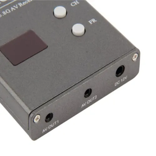 Eachine RC832 5.8GHz 48CH FPV AV Receiver 2dBi 5-8KM Range RP-SMA A/B/E/F Bands NTSC/PAL Auto 12V for RC Drone