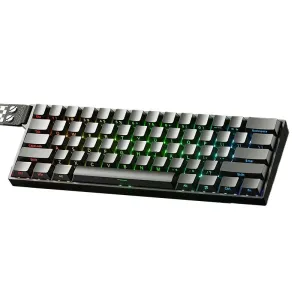 AULA MINI60 Tri-mode HE Mechanical Keyboard Magnetic Switch 8+8K/8+1K 0.01mm RT RGB Backlight 4000mAh Battery Support Power Saving FPS Gaming Keyboards