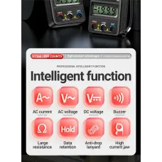 ANENG DT266 Digital Clamp Meter, High-precision 1000A AC Current Voltage and Resistance Measurement Tool with Non-contact Large Jaw Design and LCD Display