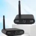 AU2410R2 1-to-2 Wireless Audio Transmitter and Receiver 15ms Low Latency 100m Range Hi-Fi Stereo Sound Support One to Many Plug and Play