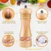 6 Inch Salt and Pepper Grinder Set Pepper Mill Hand Fresh Grind Seasoning Bottle Ceramic Core Solid Wood Pepper Grinder