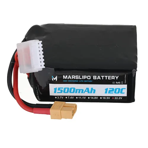 MARSLIPO 22.2V 1500mAh 120C 6S Lipo Battery XT60 Plug for SpeedyBee Master 5 V2 Darwinfpv CineApe35 6S iFlight SH CineFlow 5  FPV Racing Drone