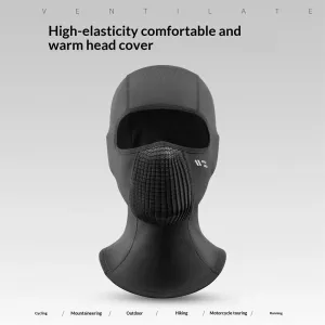 ROCKBROCycling Headwear Warm Windproof Head Mask Neck Cover High Elastic Comfy Bicycle Headgear for MTB Motorcycles E-Bike Helmet liner