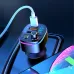 T65 bluetooth V5.0 FM Transmitter 18W PD + QC3.0 USB Car Charger 9 Colors Atmosphere Lights Siri Voice Control Hands-free Calls Digital Display Wireless Radio Adapter Music Play Car Kit
