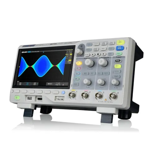 Siglent Technologies SDS1104X-E Digital Oscilloscope 100MHz 4 Channels High Speed Sampling Advanced Triggering Large Display WiFi Control